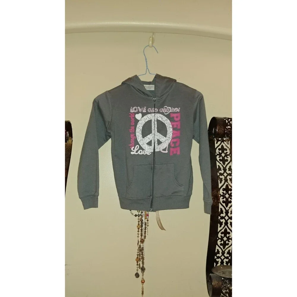 Cute!! 2 girls hoodies size 6, Justice